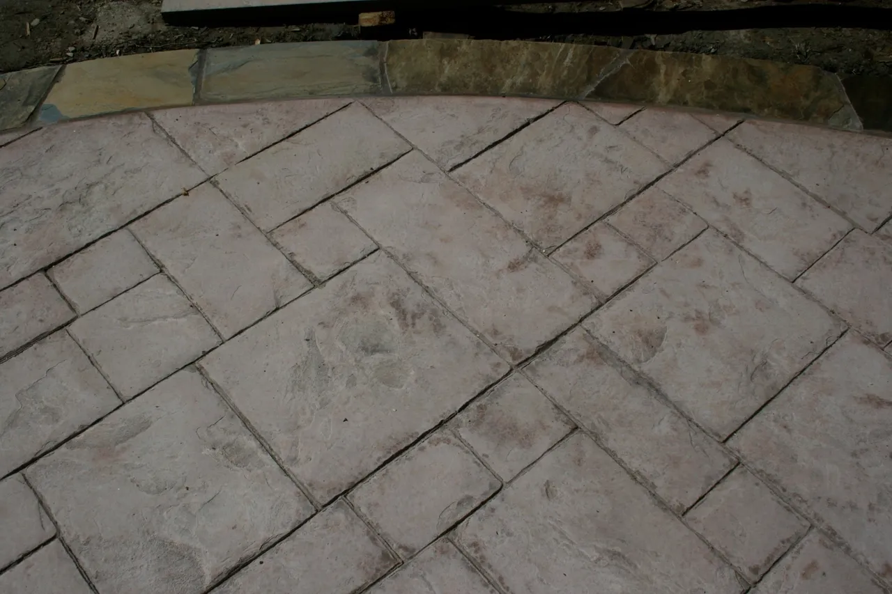 Outdoor patio with brick design
